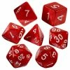 Other Dice Easy Roller Red Marbled 7ct Polyhedral Set With Bag