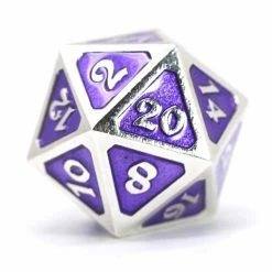 Other Die Hard Dice Metal Mythica Platinum Amethyst Single D20