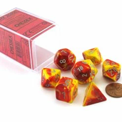 Other Chessex Gemini Red-Yellow/Silver 7ct Polyhedral Set (26450)