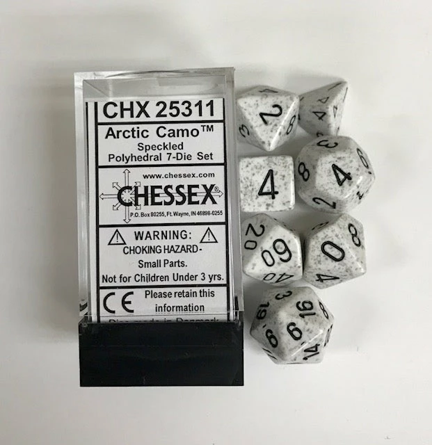 Other Chessex Speckled Arctic Camo 7ct Polyhedral Set (25311) Dice