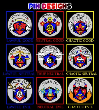 Common Ground Games Lawful Good Alignment Polyamory Pride Pin Dice