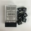 Other Chessex Opaque Black/White 7ct Polyhedral Set (25408) Dice