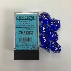 Other Chessex Translucent Blue/White 7ct Polyhedral Set (23076)