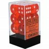 Other Chessex 16mm Translucent Orange/White 12ct D6 Set (23603) Dice