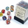 Common Ground Games Chessex 12mm Nebula Primary/Turquoise Luminary 36ct D6 Set (27959) Dice