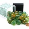 Common Ground Games Dice Chessex 12mm Nebula Spring/White Luminary 36ct D6 Set (27955)