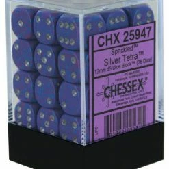 Other Chessex 12mm Speckled Silver Tetra 36ct D6 Set (25947)