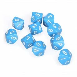 Other Chessex Opaque Light Blue/White 10ct D10 Set (26216)