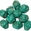 Other Chessex Marble Oxi-Copper/White 10ct D10 Set (23203) Dice