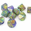 Other Dice Chessex Festive Rio/Yellow 10ct D10 Set (27249)
