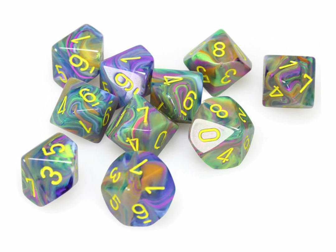 Other Dice Chessex Festive Rio/Yellow 10ct D10 Set (27249)