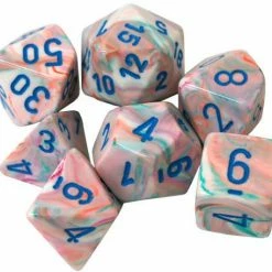 Other Dice Chessex Festive Pop Art/Blue 7ct Polyhedral Set (27544)