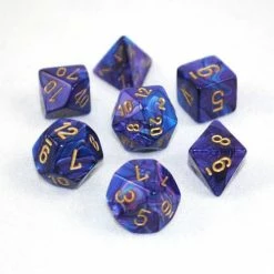 Other Chessex Lustrous Purple/Gold 7ct Polyhedral Set (27497) Dice