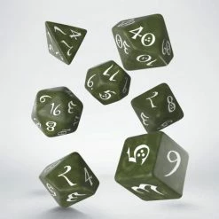 Other Q-Workshop Classic RPG Olive/White 7ct Polyhedral Set