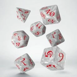 Other Q-Workshop Classic RPG Pearl/Red 7ct Polyhedral Set