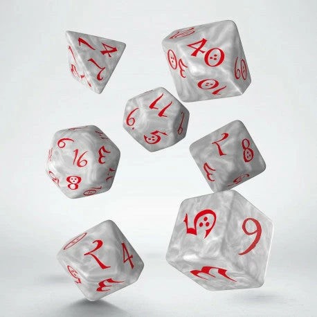 Other Q-Workshop Classic RPG Pearl/Red 7ct Polyhedral Set