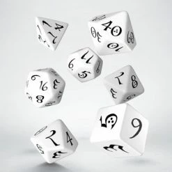 Other Q-Workshop Classic RPG White/Black 7ct Polyhedral Set Dice