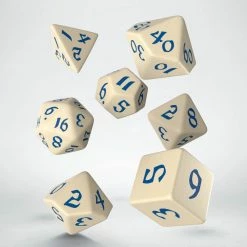 Other Q-Workshop Classic Runic Beige/Blue 7ct Polyhedral Set Dice