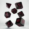 Other Dice Q-Workshop Classic Runic Black/Red 7ct Polyhedral Set