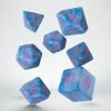 Other Q-Workshop Classic Runic Glacier/Pink 7ct Polyhedral Set Dice