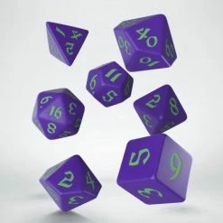 Other Q-Workshop Classic Runic Purple/Green 7ct Polyhedral Set
