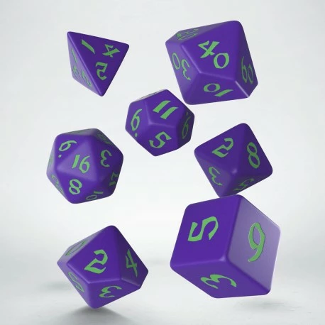 Other Q-Workshop Classic Runic Purple/Green 7ct Polyhedral Set