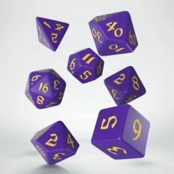 Other Q-Workshop Classic Runic Purple/Yellow 7ct Polyhedral Set Dice