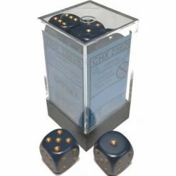 Other Chessex 16mm Opaque Dusty Blue/Copper 12ct D6 Set (25626) Dice