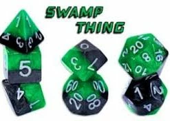 Other Halfsies Dice: Swamp Thing 7ct Polyhedral Set