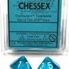 Other Dice Chessex Translucent Teal/White 10ct D10 Set (23285)