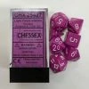 Other Chessex Opaque Light Purple/White 7ct Polyhedral Set (25427)