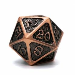 Common Ground Games Die Hard Dice Metal Drakona Eldric Cuprum Single D20
