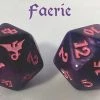 Other Black Oak Workshop Dragon Faerie Purple/Pink Single D20 Dice