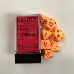 Other Chessex Festive Sunburst/Red 7ct Polyhedral Set (27453)