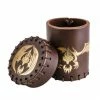 Other Q-Workshop Flying Dragon Brown & Golden Leather Dice Cup