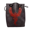 Other Easy Roller Black Leather Lite Phoenix Design Self-Standing Large Dice Bag