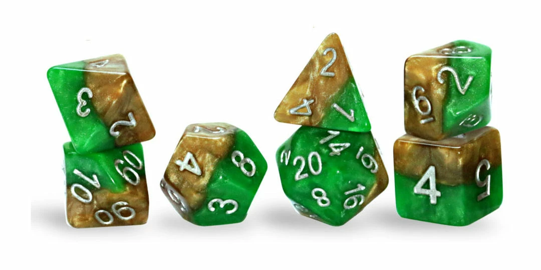 Other Halfsies Dice: Robin Hood 7ct Polyhedral Set