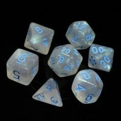 Other Die Hard Dice Glacial Moonstone W/ Blue 7ct Polyhedral Set
