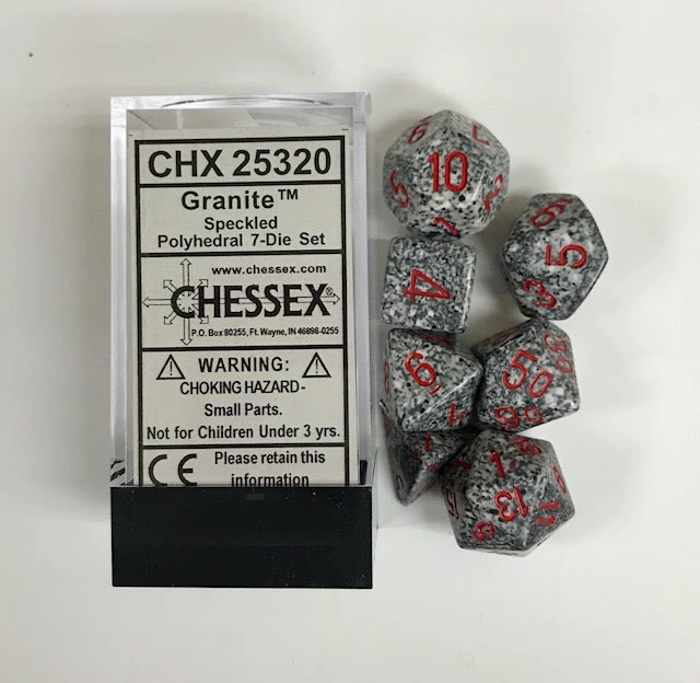 Other Chessex Speckled Granite 7ct Polyhedral Set (25320) Dice
