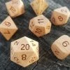 Other Wooden Beech 7ct Polyhedral Dice Set