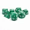 Other Malachite Semi-Precious Gemstone 7ct Polyhedral Dice Set Gemstone Dice