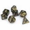 Other Chessex Leaf Black-Gold/Silver 7ct Polyhedral Set (27418) Dice