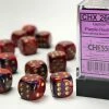 Other Chessex 16mm Gemini Purple-Red/Gold 12ct D6 Set (26626) Dice