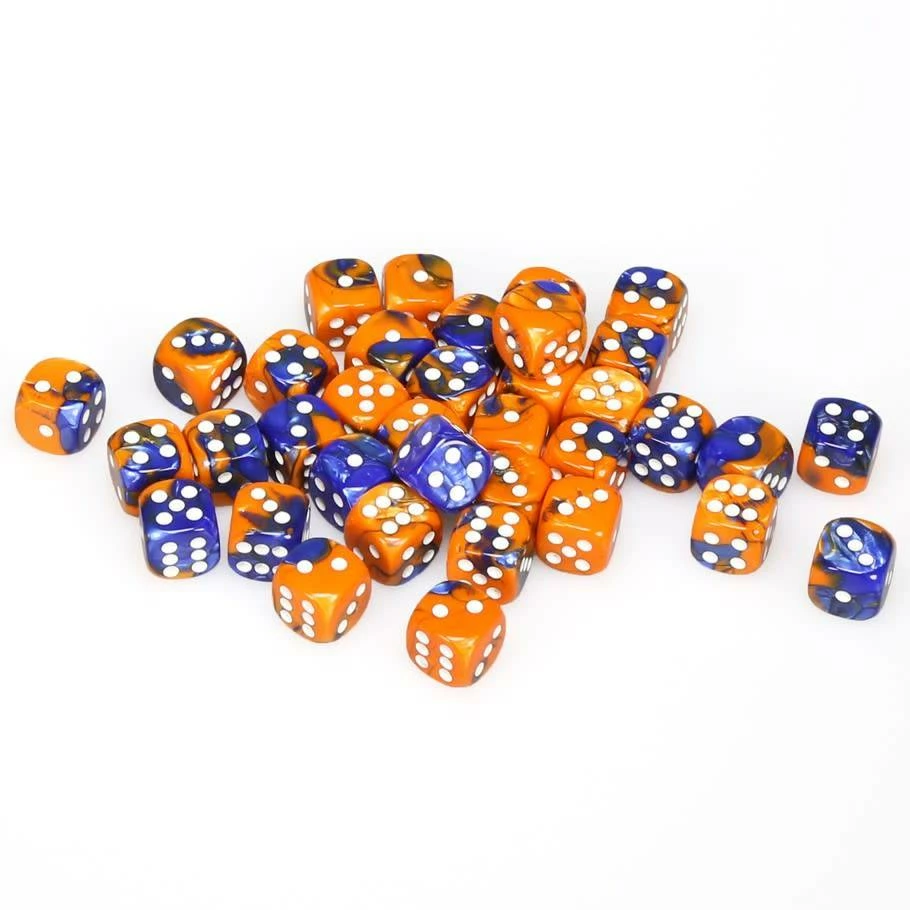 Other Chessex 12mm Gemini Blue Orange/White 36ct D6 Set (26852) Dice