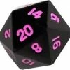 Other Dice Easy Roller Single Gunmetal D20 Pink