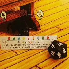 Other Black Oak Workshop Holiday Light Single D20 Dice