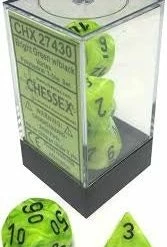 Other Chessex Vortex Bright Green/Black 7ct Polyhedral Set (27430)