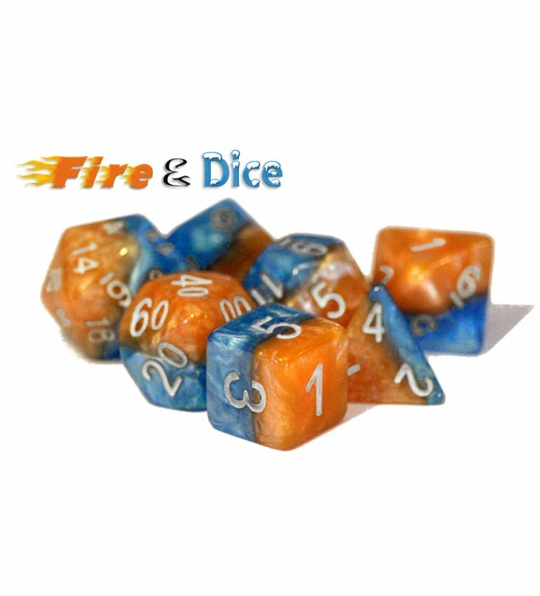 Other Halfsies Dice: Fire & Dice 7ct Polyhedral Set