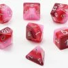 Other Easy Roller Pink 3-Tone 7ct Polyhedral Set With Bag Dice