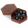 Other Metallic Dice Games Premium Wooden Hex Dice Chest Purple Heart